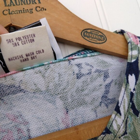 Vintage 90's Floral Crop Top Size M Button Front Tapestry Knit Grunge Coquette - Picture 14 of 15